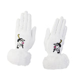 1 Pair of Golf Gloves Winter Training Gloves Mitts for Fishing Biking Hiking White 20