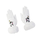 1 Pair of Golf Gloves Winter Training Gloves Mitts for Fishing Biking Hiking White 20