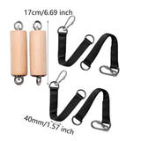 Maxbell Pull up Handles Wooden Bar Cable Machine Handles for Fitness Deadlift Rowing 40mm Diameter