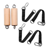 Maxbell Pull up Handles Wooden Bar Cable Machine Handles for Fitness Deadlift Rowing 40mm Diameter