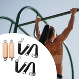Maxbell Pull up Handles Wooden Bar Cable Machine Handles for Fitness Deadlift Rowing 40mm Diameter