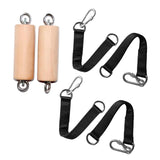 Maxbell Pull up Handles Wooden Bar Cable Machine Handles for Fitness Deadlift Rowing 50mm Diameter