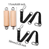 Maxbell Pull up Handles Wooden Bar Cable Machine Handles for Fitness Deadlift Rowing 58mm Diameter