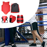 Taekwondo Protector Gear Boxing Body Protector Chest Guard for Sanda Sports Red