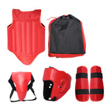 Taekwondo Protector Gear Boxing Body Protector Chest Guard for Sanda Sports Red