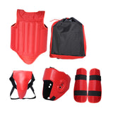 Taekwondo Protector Gear Boxing Body Protector Chest Guard for Sanda Sports Red