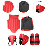 Taekwondo Protector Gear Boxing Body Protector Chest Guard for Sanda Sports Red