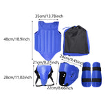 Taekwondo Protector Gear Boxing Body Protector Chest Guard for Sanda Sports Blue