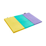 Folding Exercise Mat Workout Home for Women Pilates Mat Aerobics Balance Pad Tri Fold Mat