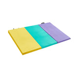 Folding Exercise Mat Workout Home for Women Pilates Mat Aerobics Balance Pad Tri Fold Mat