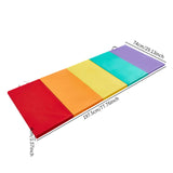 Folding Exercise Mat Workout Home for Women Pilates Mat Aerobics Balance Pad Five Fold Mat