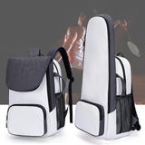 Tennis Racquet Rucksack Carrying Bag Outdoor Sports Travel Racquet Sport Bag white