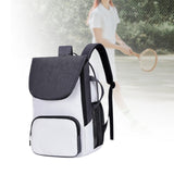 Tennis Racquet Rucksack Carrying Bag Outdoor Sports Travel Racquet Sport Bag white