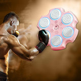 Music Boxing Machine Sturdy Boxing Training Device for Home Children Fitness Pink