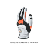 Golf Glove with Ball Marker AntiSlip Full Finger for Outdoor Training Golfer Men and S