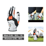 Golf Glove with Ball Marker AntiSlip Full Finger for Outdoor Training Golfer Men and S