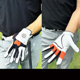 Golf Glove with Ball Marker AntiSlip Full Finger for Outdoor Training Golfer Men and S