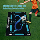 Football Training Mat Shock Absorption Soccer Training Mat for Home Use Kids Style A