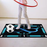 Football Training Mat Shock Absorption Soccer Training Mat for Home Use Kids Style A