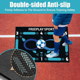 Football Training Mat Shock Absorption Soccer Training Mat for Home Use Kids Style A