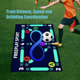 Football Training Mat Shock Absorption Soccer Training Mat for Home Use Kids Style B