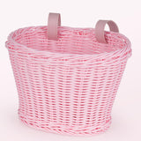 Kids Bike Basket Portable Bicycle Basket for Riding Boys Girls Balance Bikes Pink S