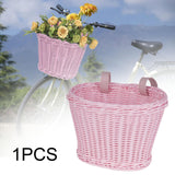 Kids Bike Basket Portable Bicycle Basket for Riding Boys Girls Balance Bikes Pink S