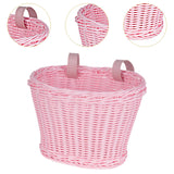 Kids Bike Basket Portable Bicycle Basket for Riding Boys Girls Balance Bikes Pink S