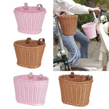 Kids Bike Basket Portable Bicycle Basket for Riding Boys Girls Balance Bikes Pink S