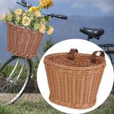 Kids Bike Basket Portable Bicycle Basket for Riding Boys Girls Balance Bikes Brown S