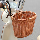 Kids Bike Basket Portable Bicycle Basket for Riding Boys Girls Balance Bikes Brown S