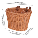 Kids Bike Basket Portable Bicycle Basket for Riding Boys Girls Balance Bikes Brown S