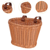 Kids Bike Basket Portable Bicycle Basket for Riding Boys Girls Balance Bikes Brown S