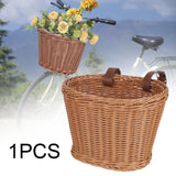 Kids Bike Basket Portable Bicycle Basket for Riding Boys Girls Balance Bikes Brown S