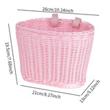 Kids Bike Basket Portable Bicycle Basket for Riding Boys Girls Balance Bikes Pink L