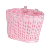 Kids Bike Basket Portable Bicycle Basket for Riding Boys Girls Balance Bikes Pink L