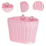 Kids Bike Basket Portable Bicycle Basket for Riding Boys Girls Balance Bikes Pink L