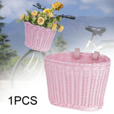 Kids Bike Basket Portable Bicycle Basket for Riding Boys Girls Balance Bikes Pink L