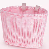 Kids Bike Basket Portable Bicycle Basket for Riding Boys Girls Balance Bikes Pink L