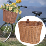 Kids Bike Basket Portable Bicycle Basket for Riding Boys Girls Balance Bikes Brown L