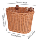 Kids Bike Basket Portable Bicycle Basket for Riding Boys Girls Balance Bikes Brown L