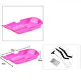 Snow Sled for Child Toboggan with Pull Rope Handles Sand Sliding Board