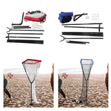 Volleyball Training Net Iron Frame Practice Net for Spiking Backyard Outdoor Red