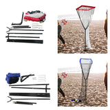 Volleyball Training Net Iron Frame Practice Net for Spiking Backyard Outdoor Red