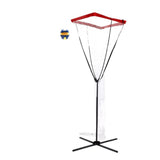 Volleyball Training Net Iron Frame Practice Net for Spiking Backyard Outdoor Red