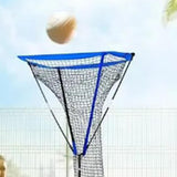 Volleyball Training Net Iron Frame Practice Net for Spiking Backyard Outdoor Red