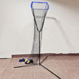 Volleyball Training Net Iron Frame Practice Net for Spiking Backyard Outdoor Blue