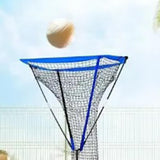 Volleyball Training Net Iron Frame Practice Net for Spiking Backyard Outdoor Blue