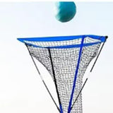 Volleyball Training Net Iron Frame Practice Net for Spiking Backyard Outdoor Blue