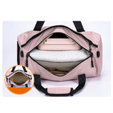Maxbell Travel Duffle Bag Cross Country Bag with Shoes Compartment Sports Duffle Bag Pink